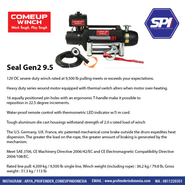 Comeup Winch Seal Gen2 9.5